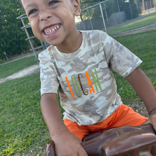 Load image into Gallery viewer, Camo Name Kids Shirt