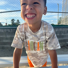 Load image into Gallery viewer, Camo Name Kids Shirt