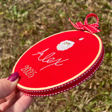 Load image into Gallery viewer, Custom Handwritten Embroidered Christmas Ornament – Personalized Keepsake