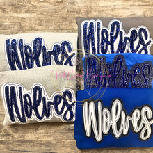 Load image into Gallery viewer, Team Spirit Name Applique Embroidered Shirts