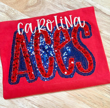 Load image into Gallery viewer, Team Spirit Name Applique Embroidered Shirts