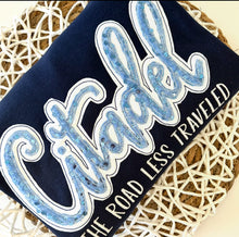 Load image into Gallery viewer, Team Spirit Name Applique Embroidered Shirts
