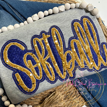 Load image into Gallery viewer, Softball Hand Lettered Embroidered Shirt