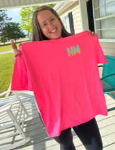 Load image into Gallery viewer, Neon Shadow Block Initial Shirt