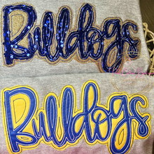 Load image into Gallery viewer, Team Spirit Name Applique Embroidered Shirts
