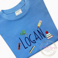 Load image into Gallery viewer, Little Learner Embroidered Name Tee
