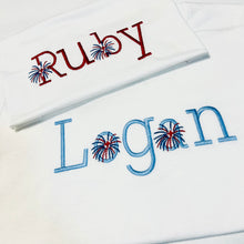 Load image into Gallery viewer, Patriotic Fireworks Name Shirt
