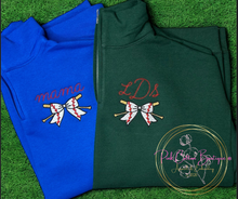 Load image into Gallery viewer, Baseball/Softball Bow Quarterzip
