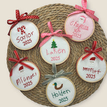 Load image into Gallery viewer, Custom Handwritten Embroidered Christmas Ornament – Personalized Keepsake
