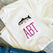 Load image into Gallery viewer, Trout Pocket T-Shirt with Custom Initials
