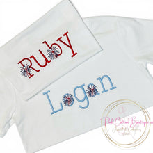 Load image into Gallery viewer, Patriotic Fireworks Name Shirt
