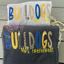 Load image into Gallery viewer, Team Name Appliqué Top with Words
