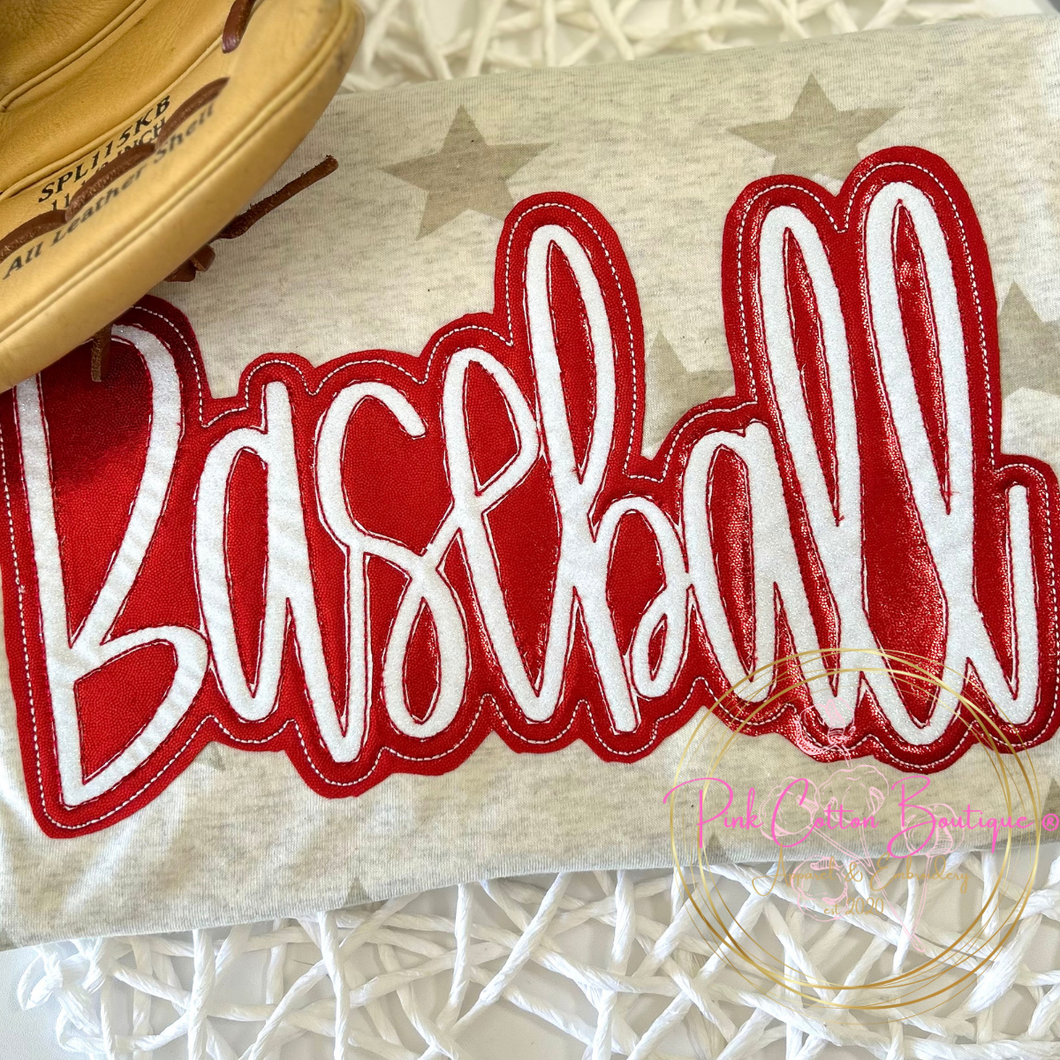 Embroidered Baseball Star Shirt