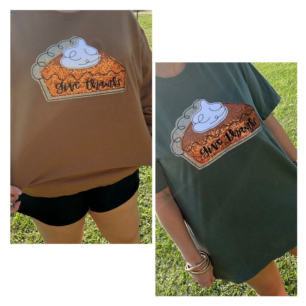 Thanksgiving Pie Sequin Shirt