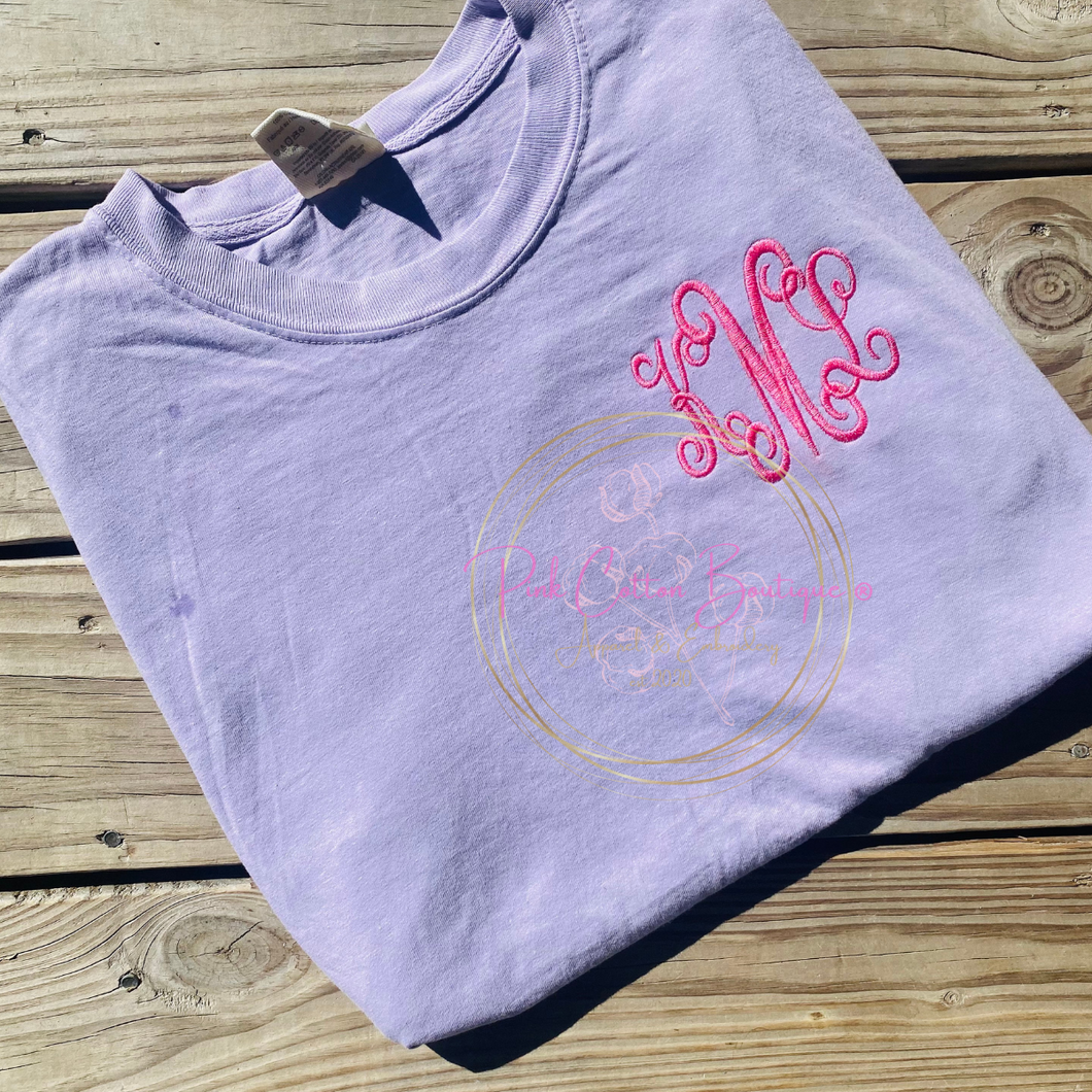 Vine Monogram Short Sleeve Top