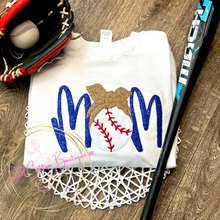 Load image into Gallery viewer, Baseball Mom Embroidered Shirt
